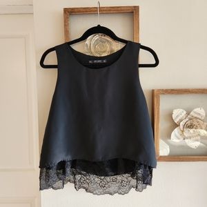 Zara black lace top